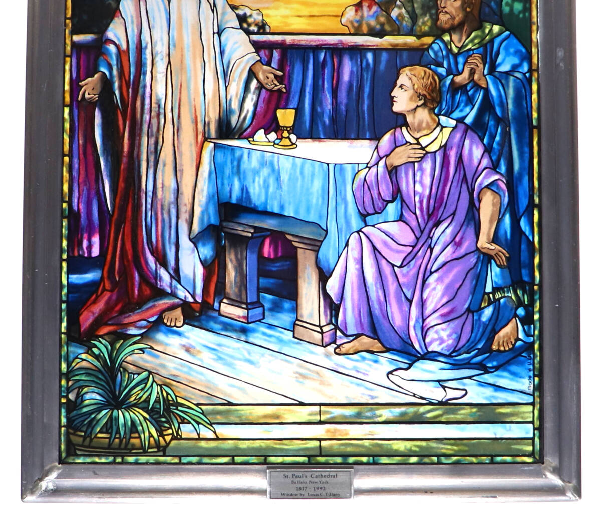 ルイス・C・ティファニー ヴィンテージ ステンドグラス セント