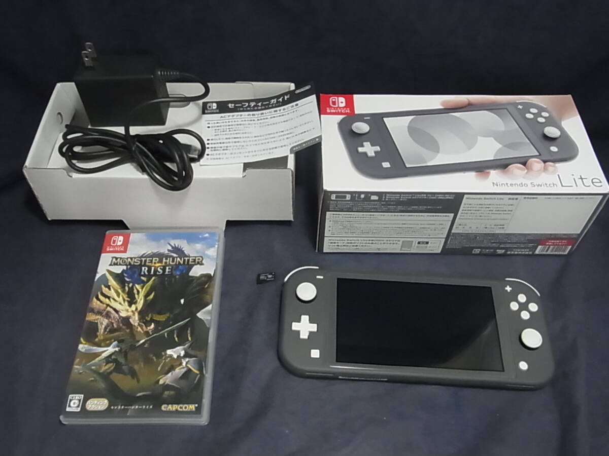 NINTENDO SWITCH LITE グレー モンハンライズ カセット版Switch Lite