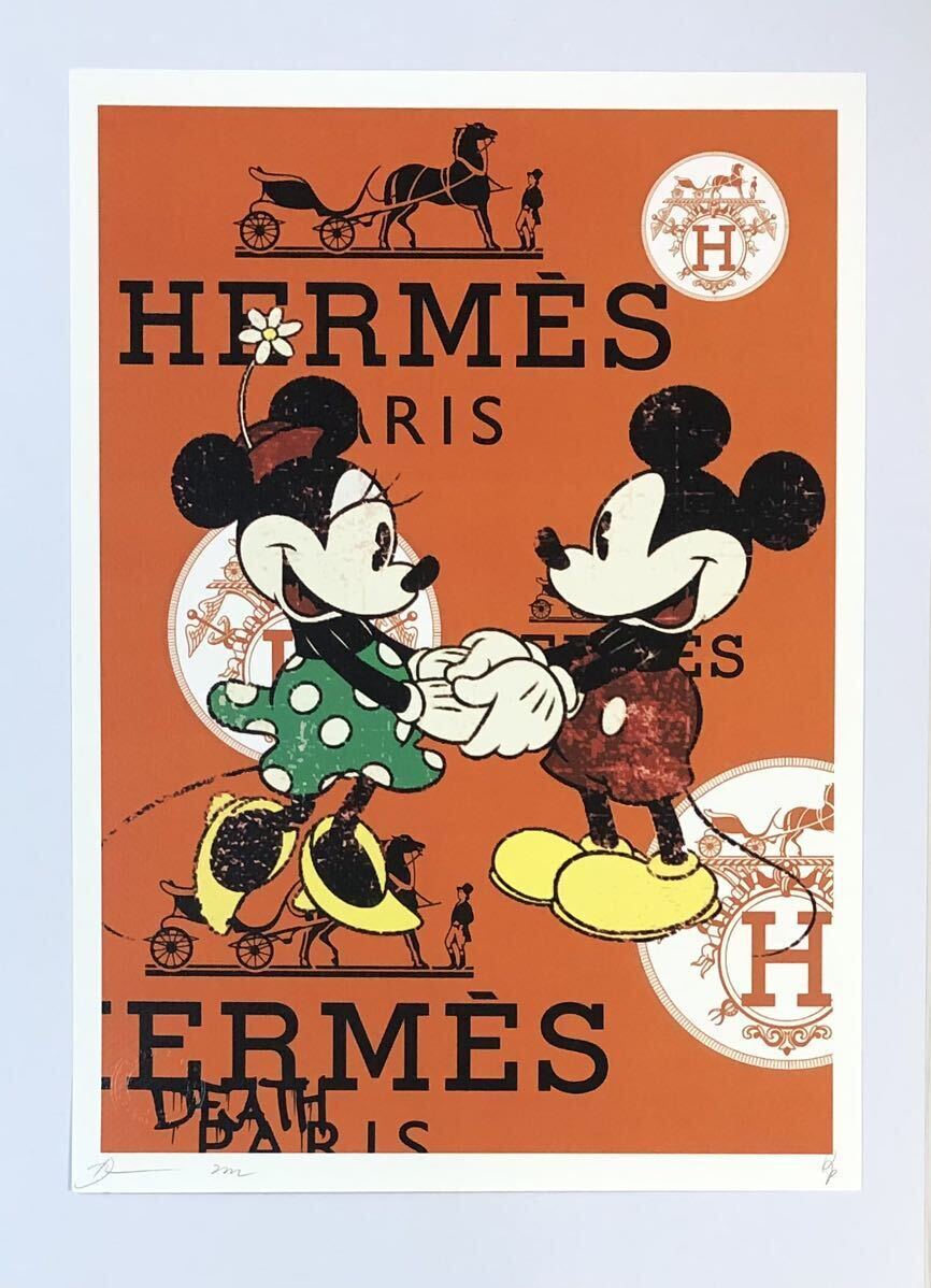 ミッキーマウス ミニーマウス リトグラフ COA認定書付き ミッキー