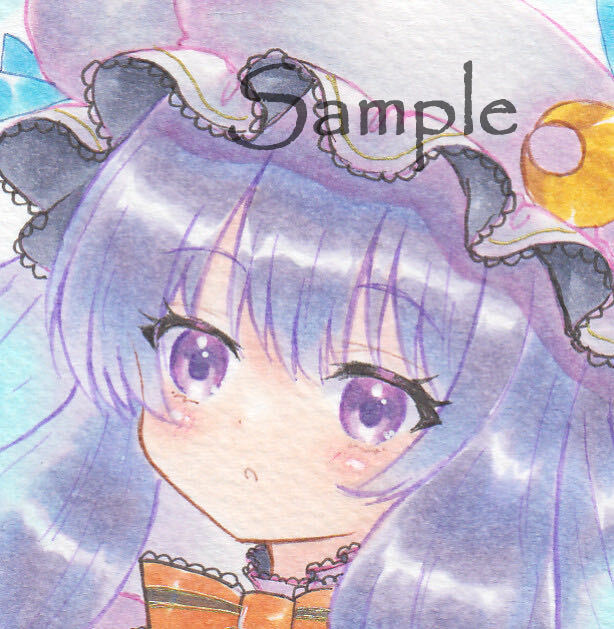 オリジナルイラスト 天使と悪魔ちゃん 色紙大 手描き 原画 女の子