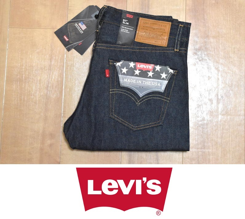 新品 リーバイス 511 セルビッチ リジッド スリム デニム W33 L32