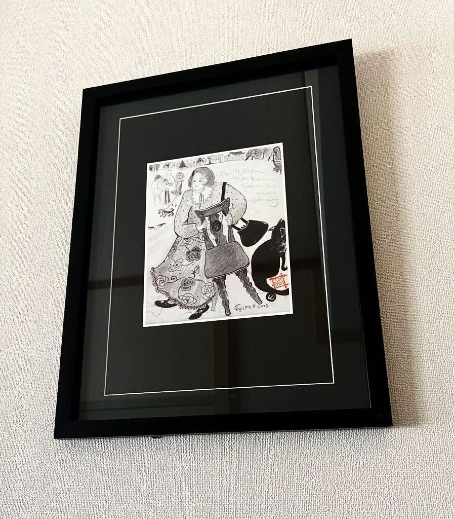 フジ子・ヘミング 】絵柄22種展開「道ばたの椅子」印刷物 絵 額 フジコ