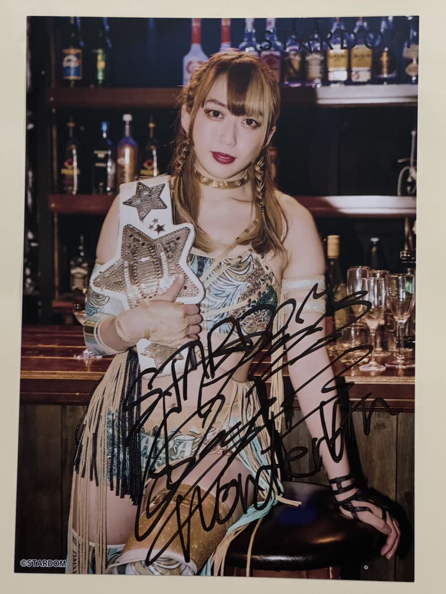 Yahoo!オークション - 女子プロレス スターダム 上谷沙弥 直筆サイン入
