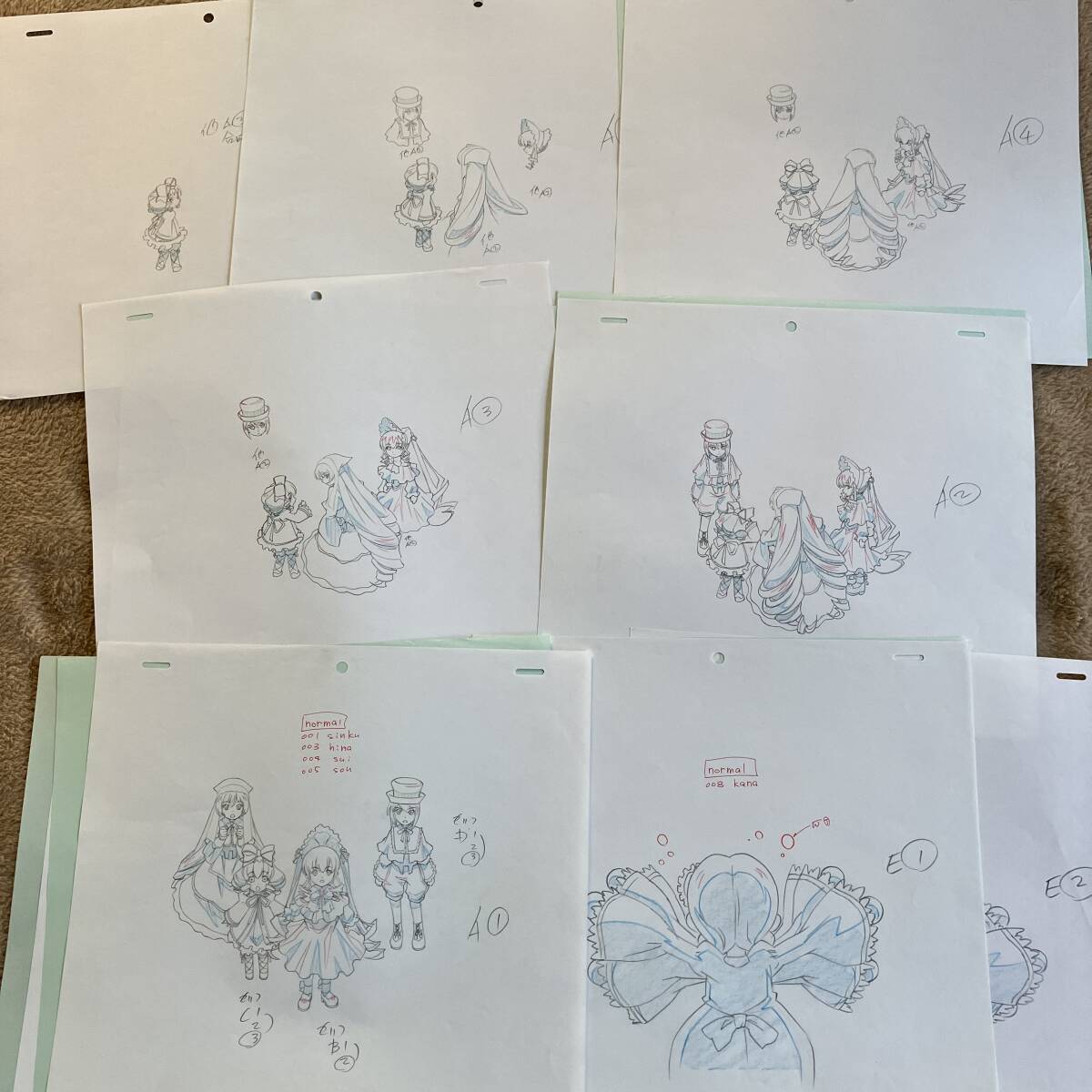 Yahoo!オークション - ローゼンメイデン 直筆 原画 16枚セット 真紅／G