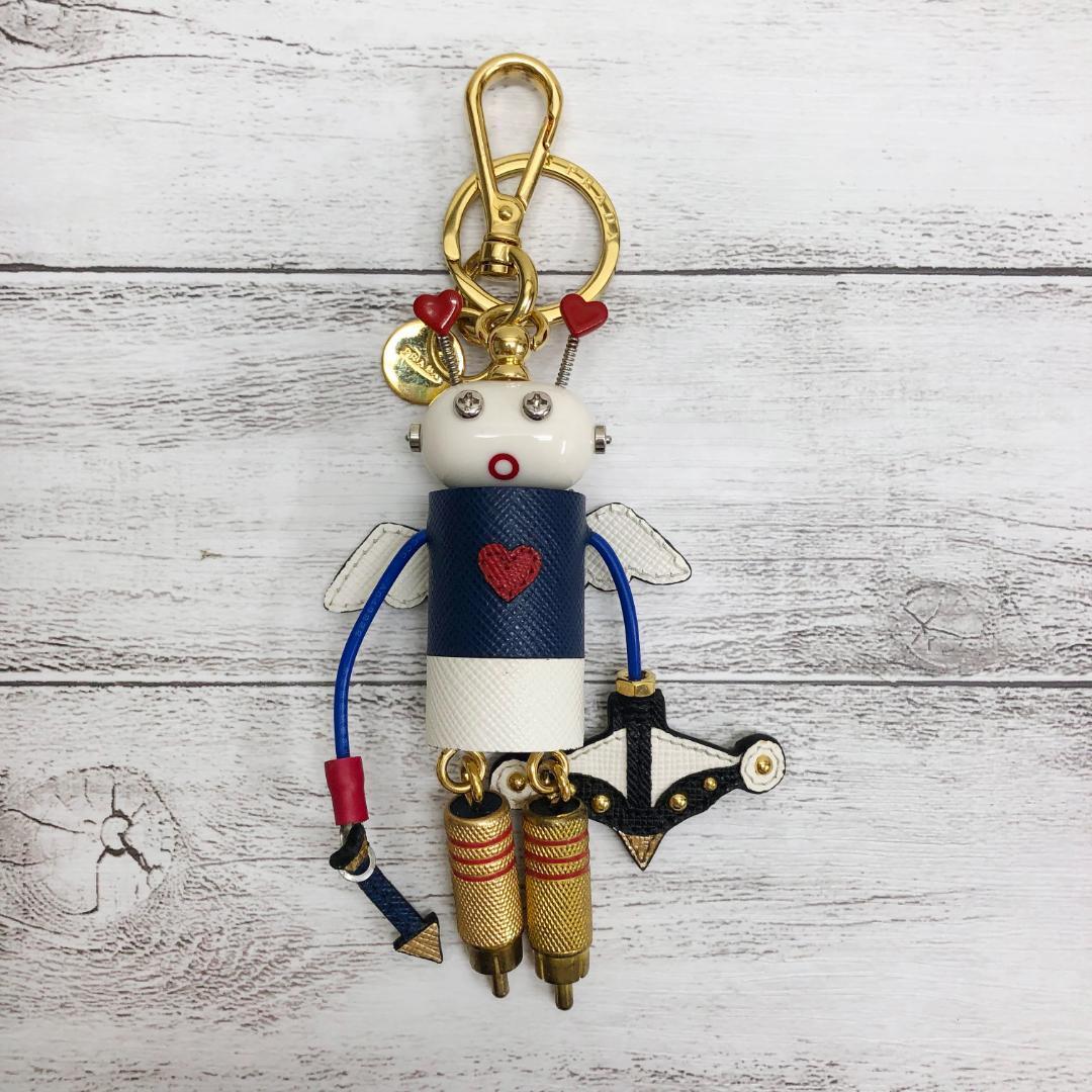 美品】プラダ キーホルダー キーリング ロボット エンジェル