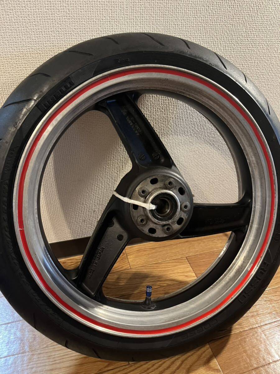 zrx1200フロントホイール zzr1100D zx11流用 zrx1200フロントホイール