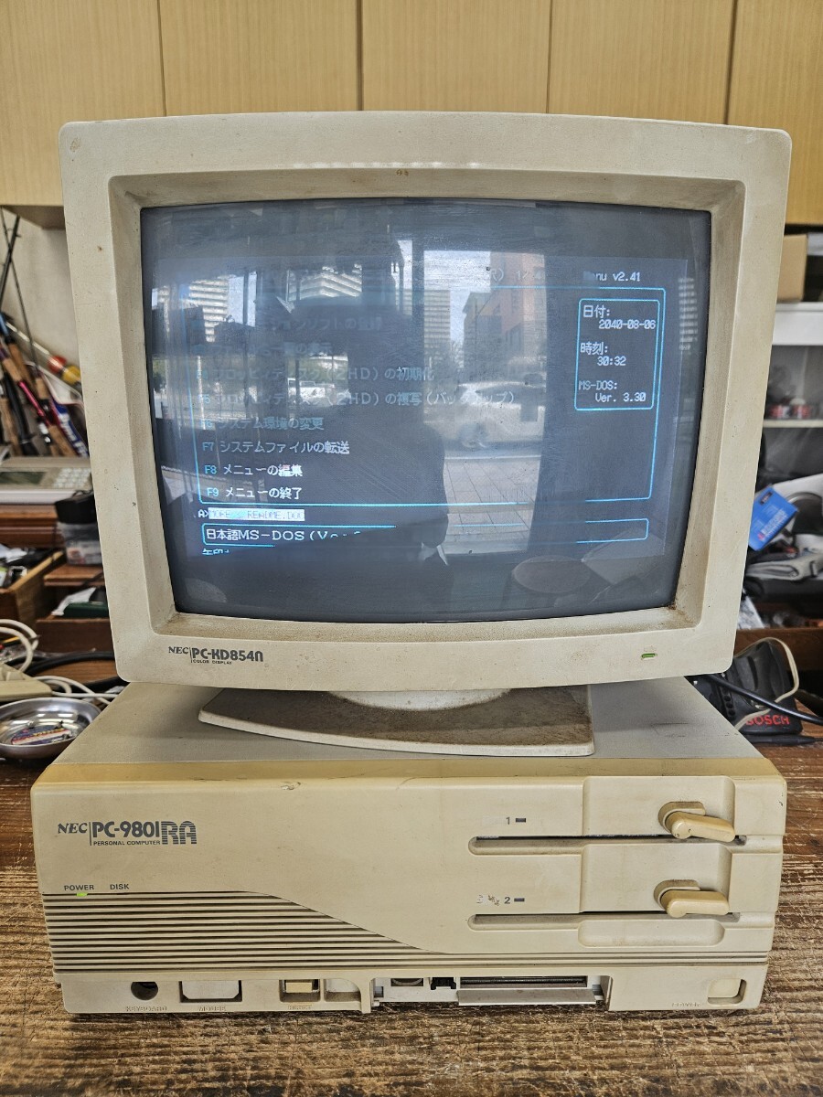Yahoo!オークション - NEC パソコン PC-9801RA & PC-KD854N モニターの
