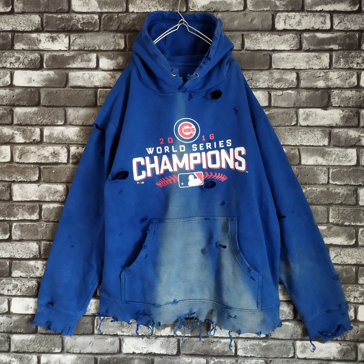 鬼フェード ボロスウェット フーディー グランジ grunge 刺繍 ダメージ