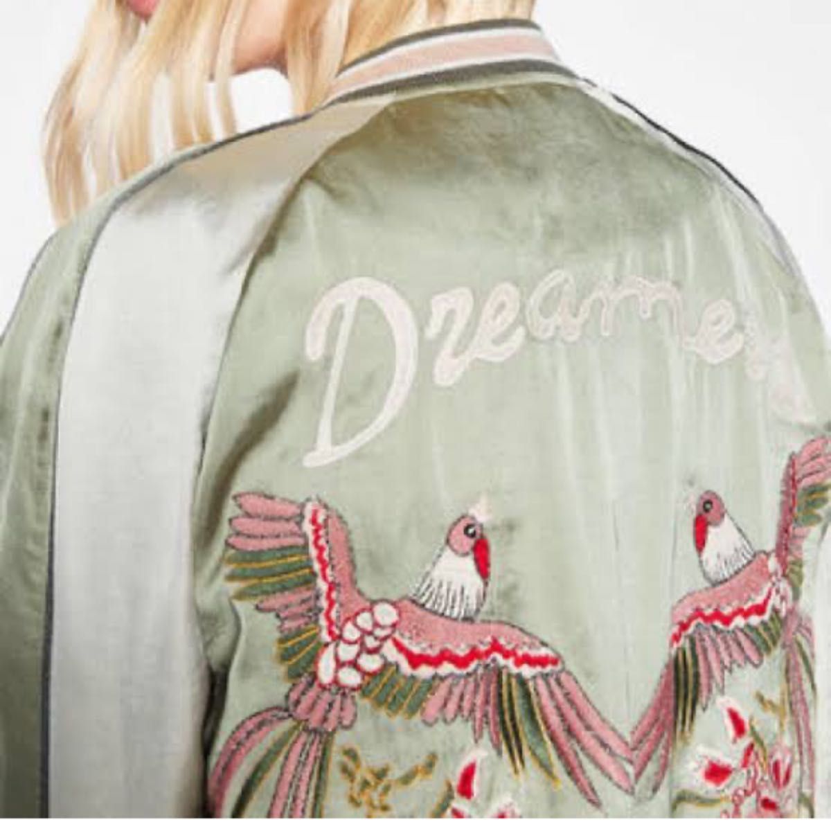 ZARA 梨花着用モデル ボンバージャケット鳥刺繍(鳳凰)スカジャンsize S