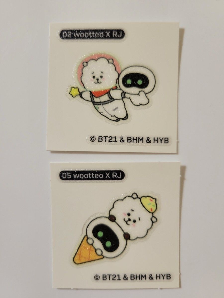 BTS ジンJIN ウットWootteo X RJ 購入特典ステッカー 2枚セット｜Yahoo
