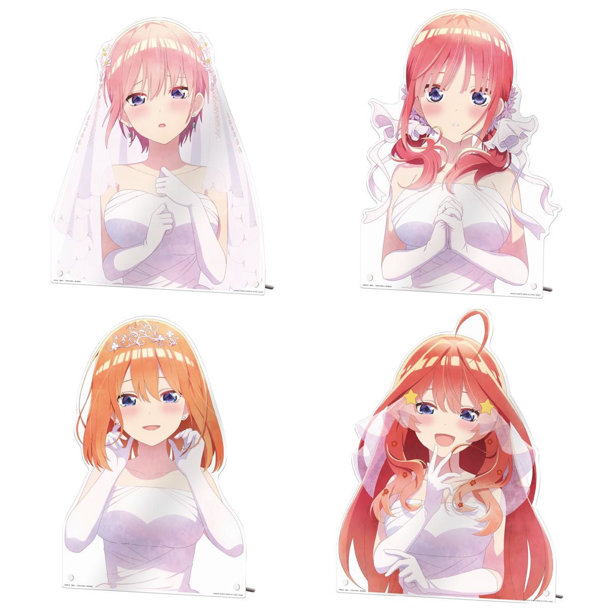 一番くじ 五等分の花嫁 バストアップアクリルボード 4種セット 一花 二