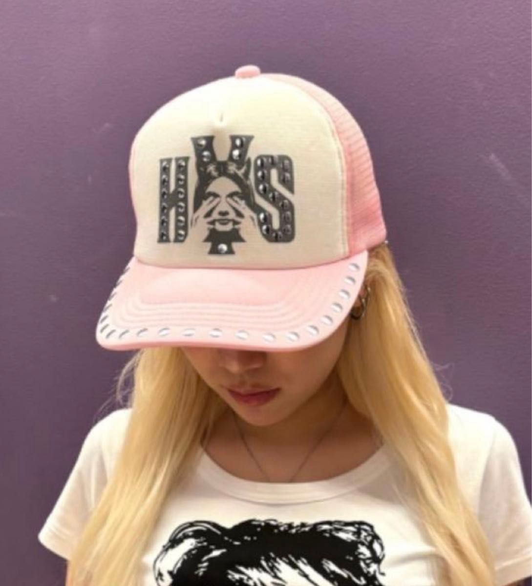 HYSTERIC GLAMOUR】 新品 未使用 スタッズメッシュキャップピンク