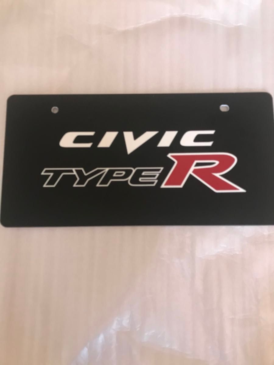HONDA「CIVIC TYPE R マスコット ナンバープレート 1枚」シビック