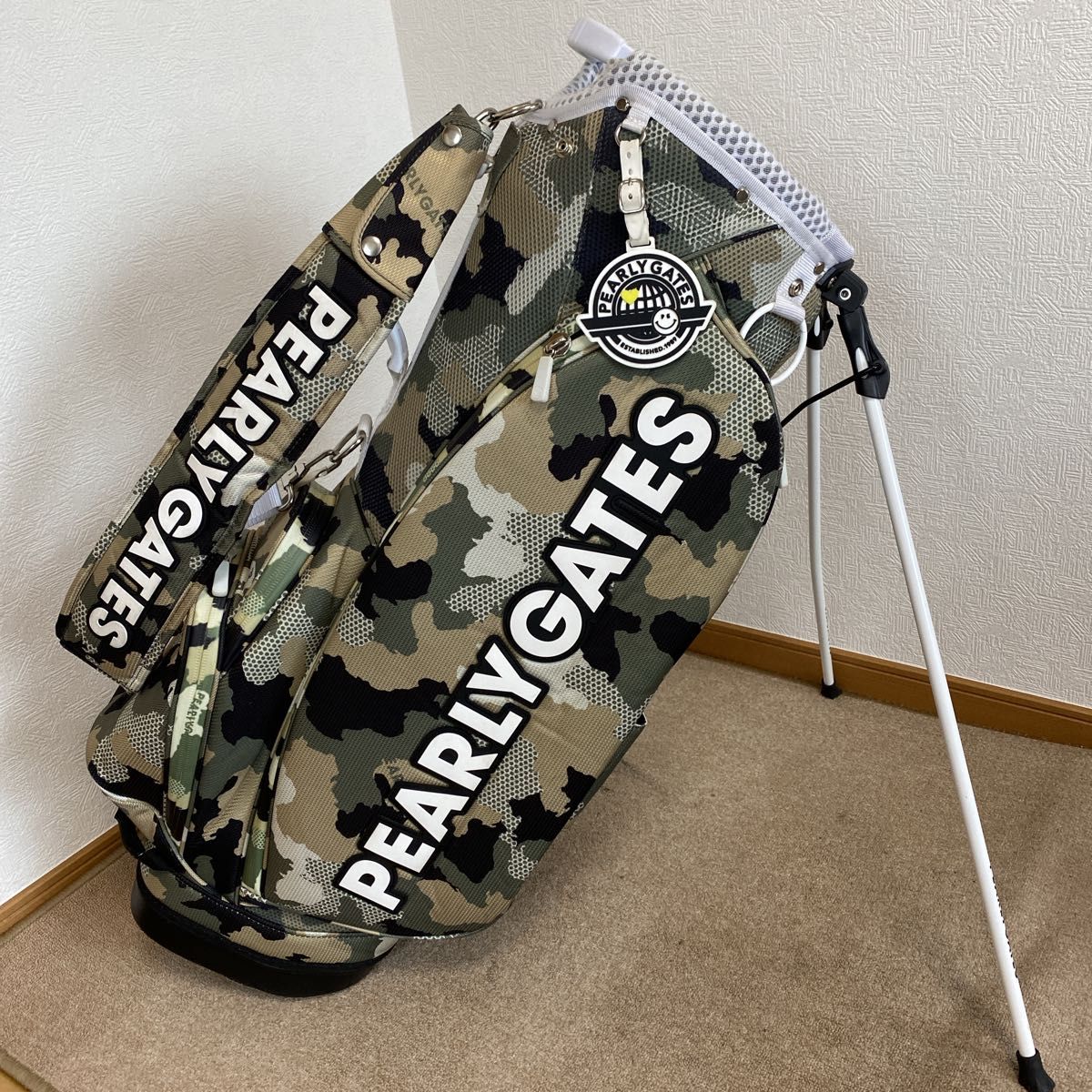 限定色 【美品 】パーリーゲイツ カモフラ ゴルフ キャディバッグ 9 0