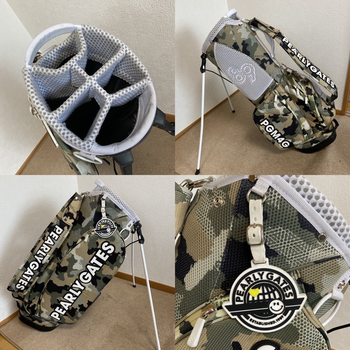 限定色 【美品 】パーリーゲイツ カモフラ ゴルフ キャディバッグ 9 0