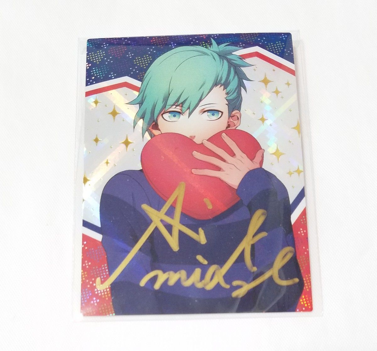 うたの プリンスさまっ 美風藍 直筆サイン カード うたプリ 藍