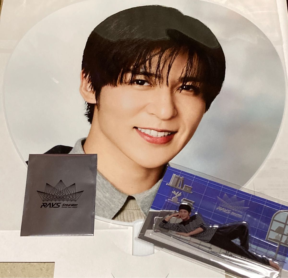 新品未使用 SnowMan RAYS 目黒蓮うちわ アクスタ チケット風カード