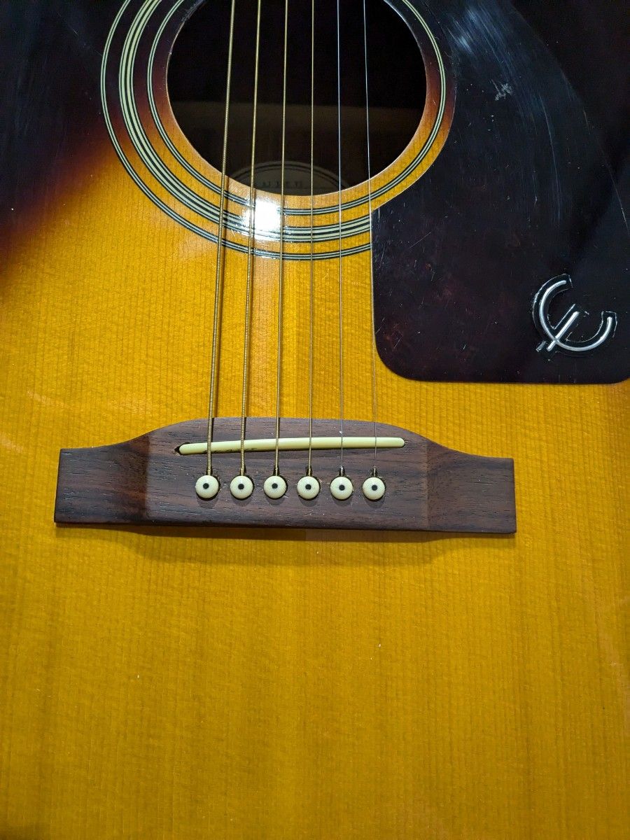 美品/良音/エピフォンby GIBSON AJ-15E/VS 改FISHMANエレアコ 弦低め