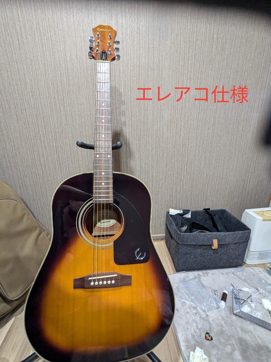 美品/良音/エピフォンby GIBSON AJ-15E/VS 改FISHMANエレアコ 弦低め