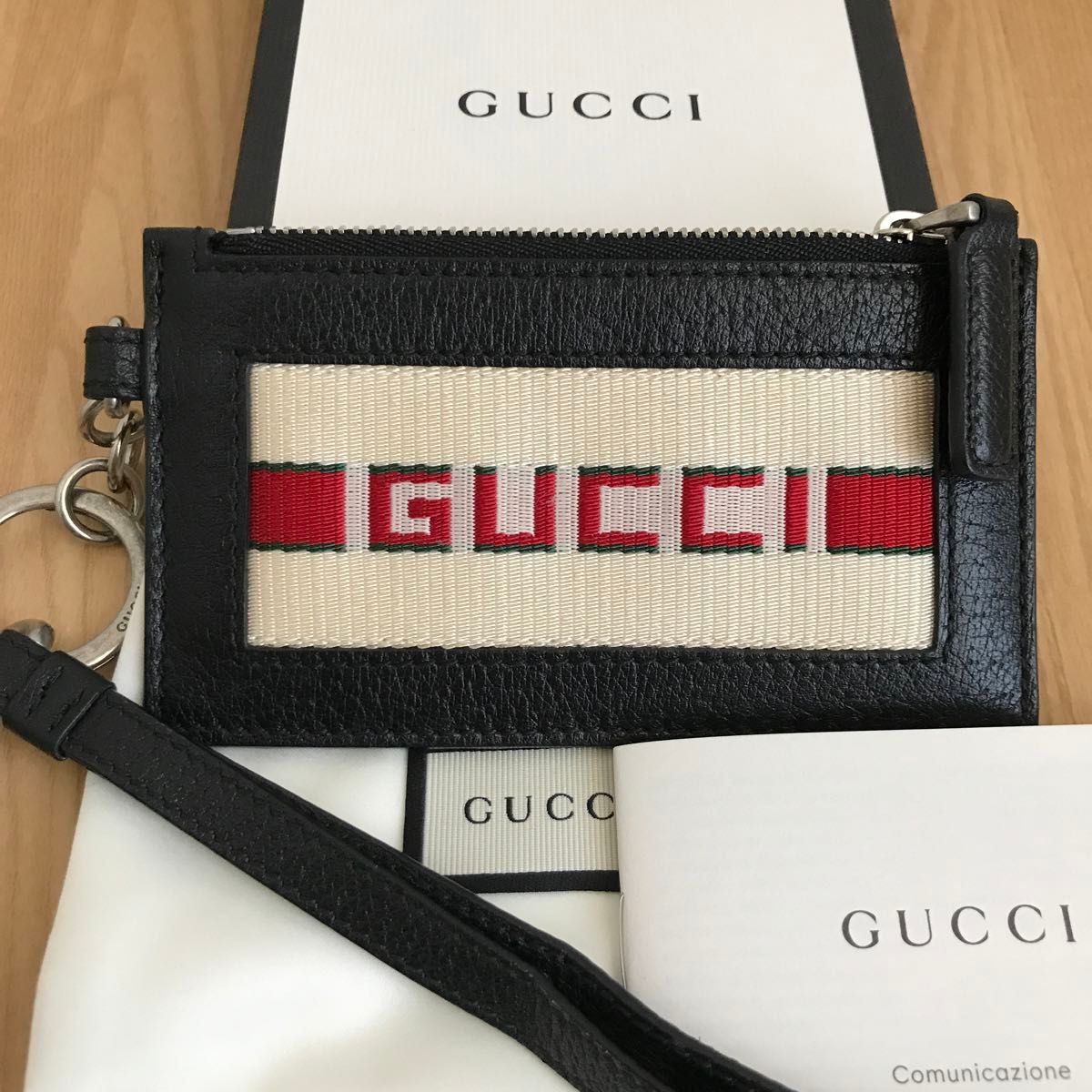 極美品 GUCCI グッチ ネックストラップ付き コインケース カードケース
