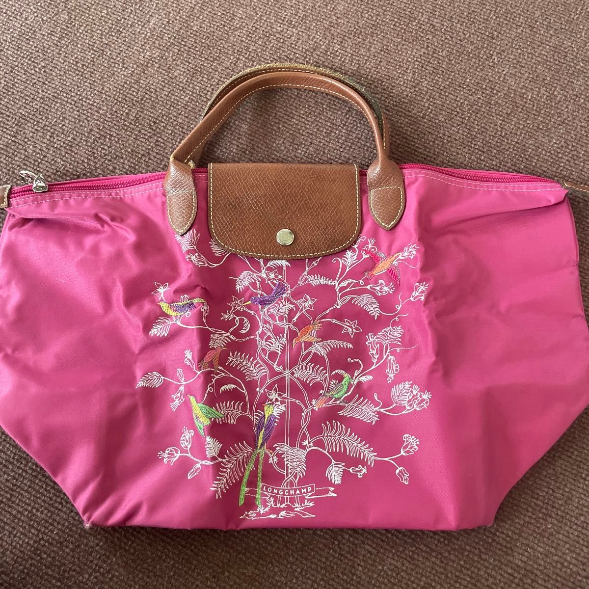 LONGCHAMP ロンシャン ルプリアージュ トートバッグ ハンドバッグ 鳥の