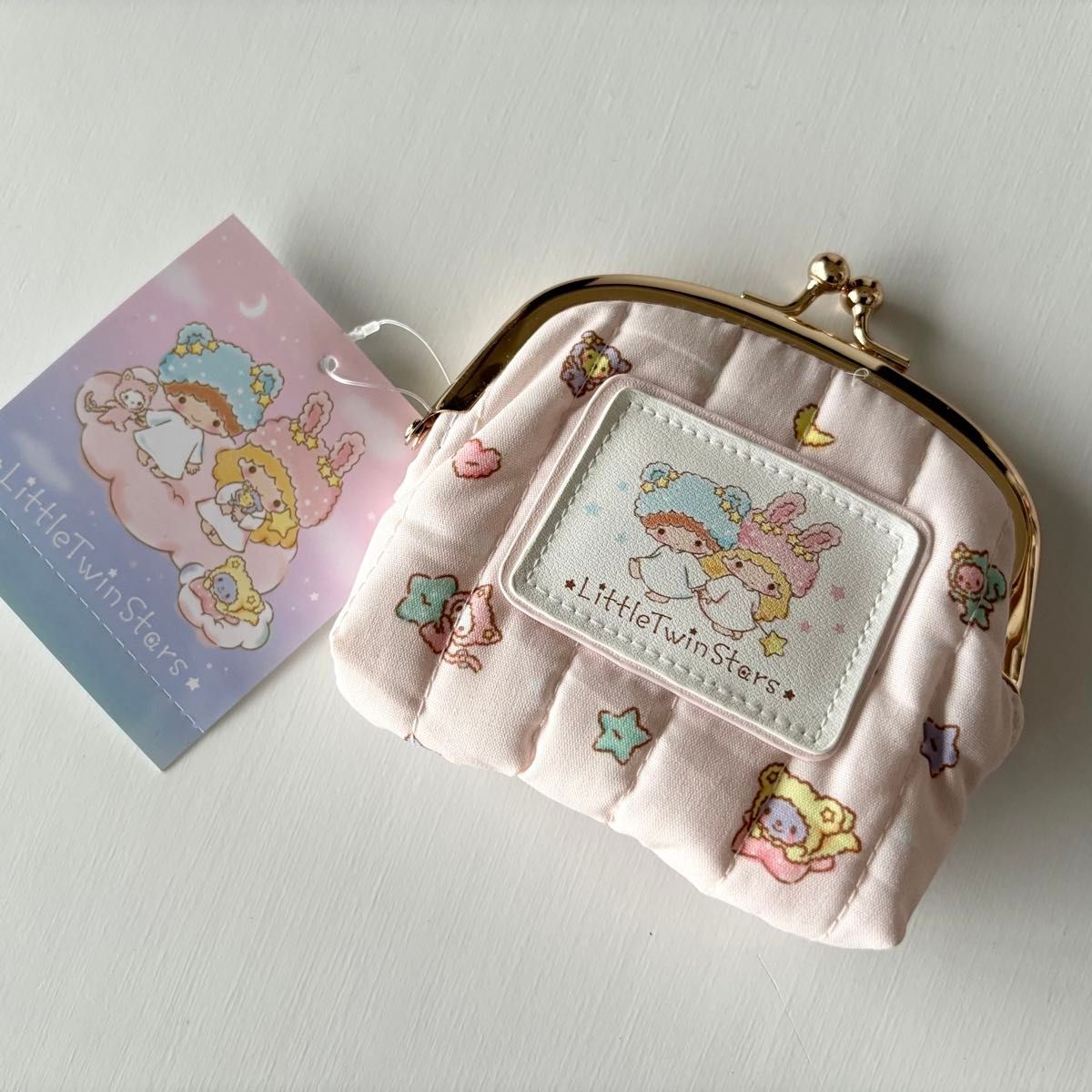 リトルツインスターズ がま口ポーチ ふわふわファンシー キキとララ
