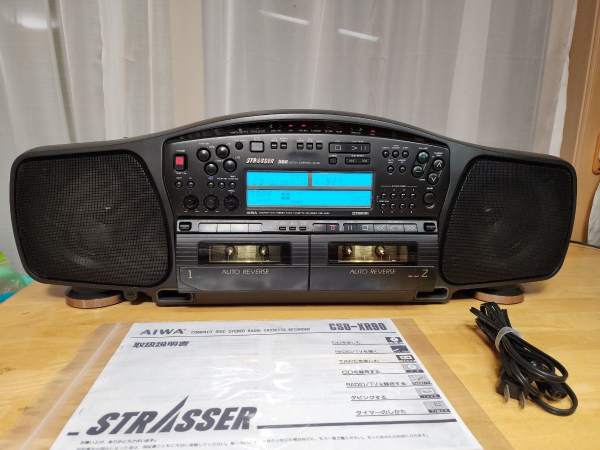 美品】AIWA STRASSER CSD-XR90改 Bluetooth搭載CDラジカセ 完動品