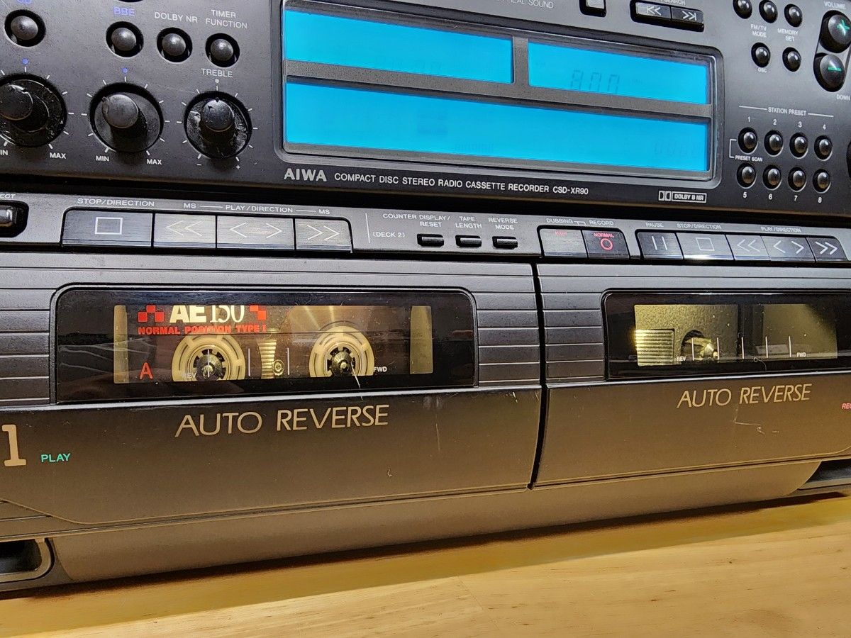 美品】AIWA STRASSER CSD-XR90改 Bluetooth搭載CDラジカセ 完動品