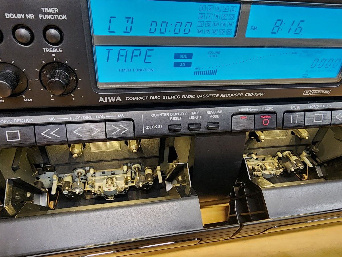 美品】AIWA STRASSER CSD-XR90改 Bluetooth搭載CDラジカセ 完動品