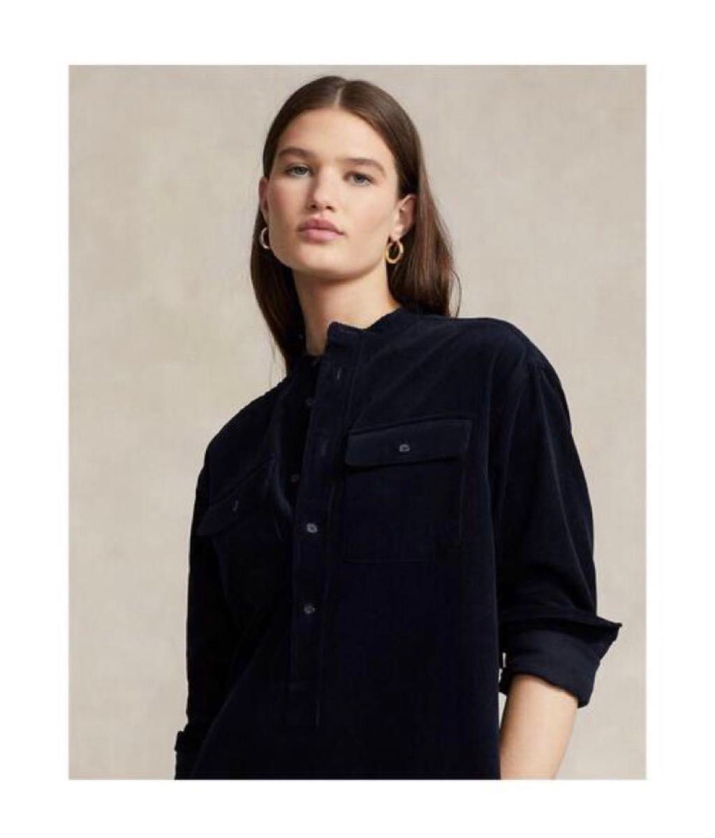 新作 RALPH LAUREN ラルフローレン コーデュロイ シャツ ワンピース