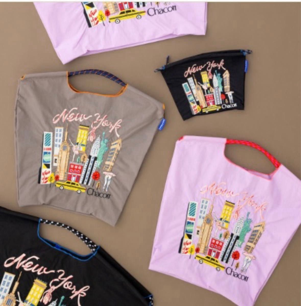 チャコット ボールアンドチェーン ニューヨーク柄 ブラック Lサイズ