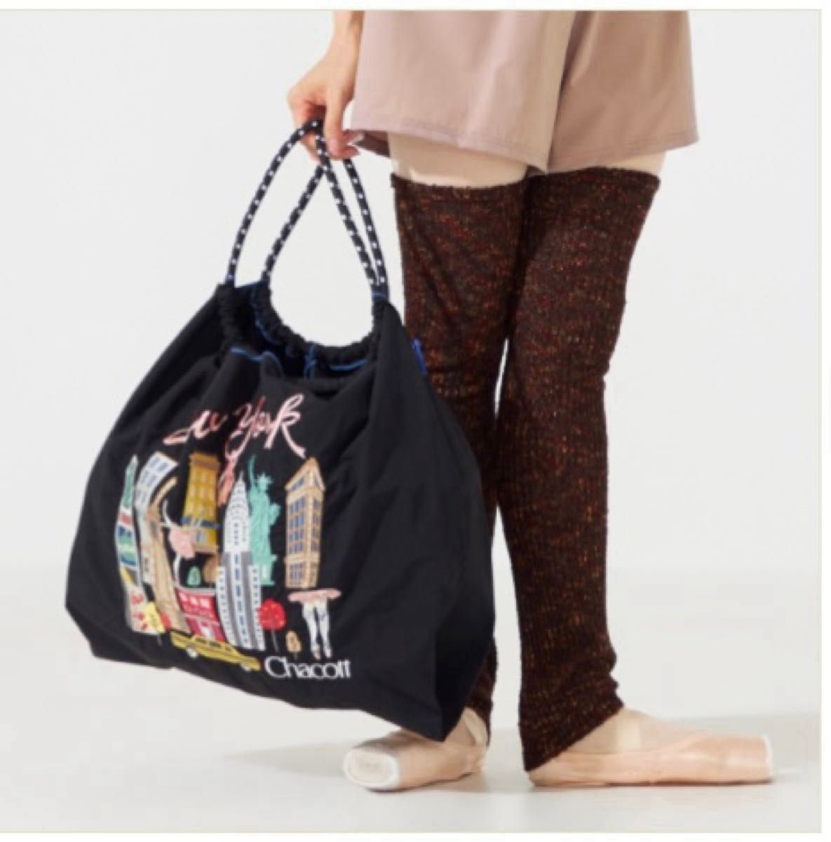 チャコット ボールアンドチェーン ニューヨーク柄 ブラック Lサイズ