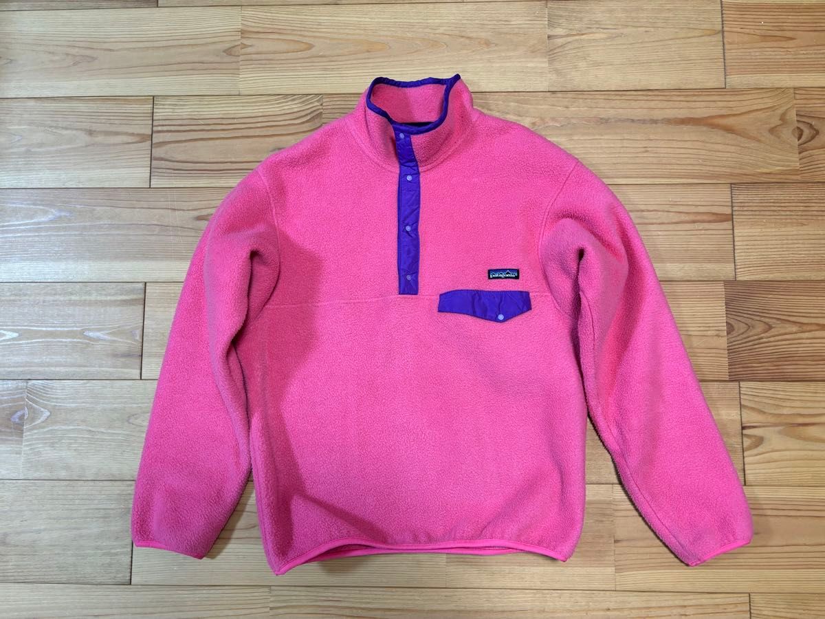 90s patagonia パタゴニア スナップT ピンク Mサイズ フリース USA 91