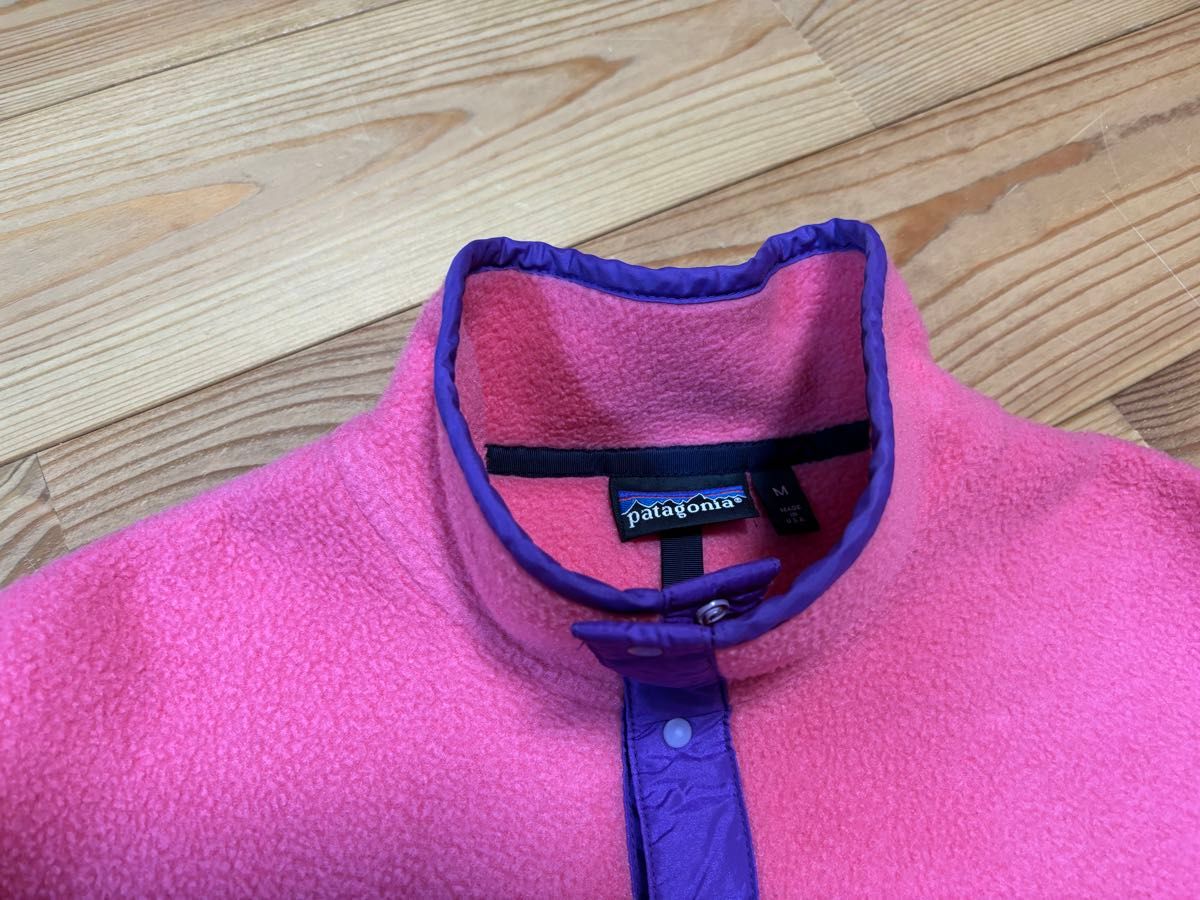 90s patagonia パタゴニア スナップT ピンク Mサイズ フリース USA 91