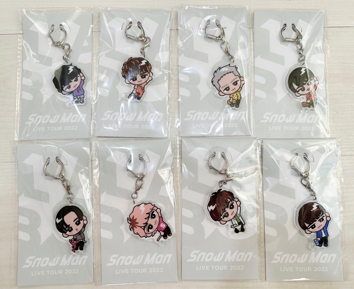 SnowMan すのチル ぶら下がりシリーズ アクリルキーホルダー 8点セット