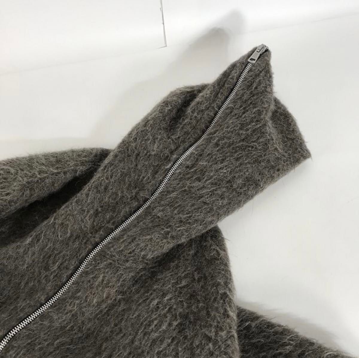 OUR LEGACY FULL ZIP HOOD GREY MOHAIR /アワーレガシー 23AW 48