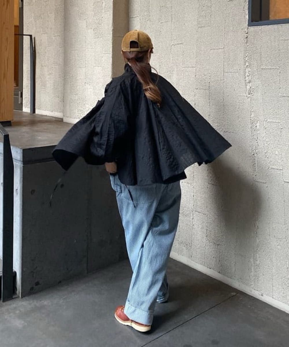 最終セール 新品 BEAMS JAPAN 別注 TORI-TO アシメフリルブラウス 日本