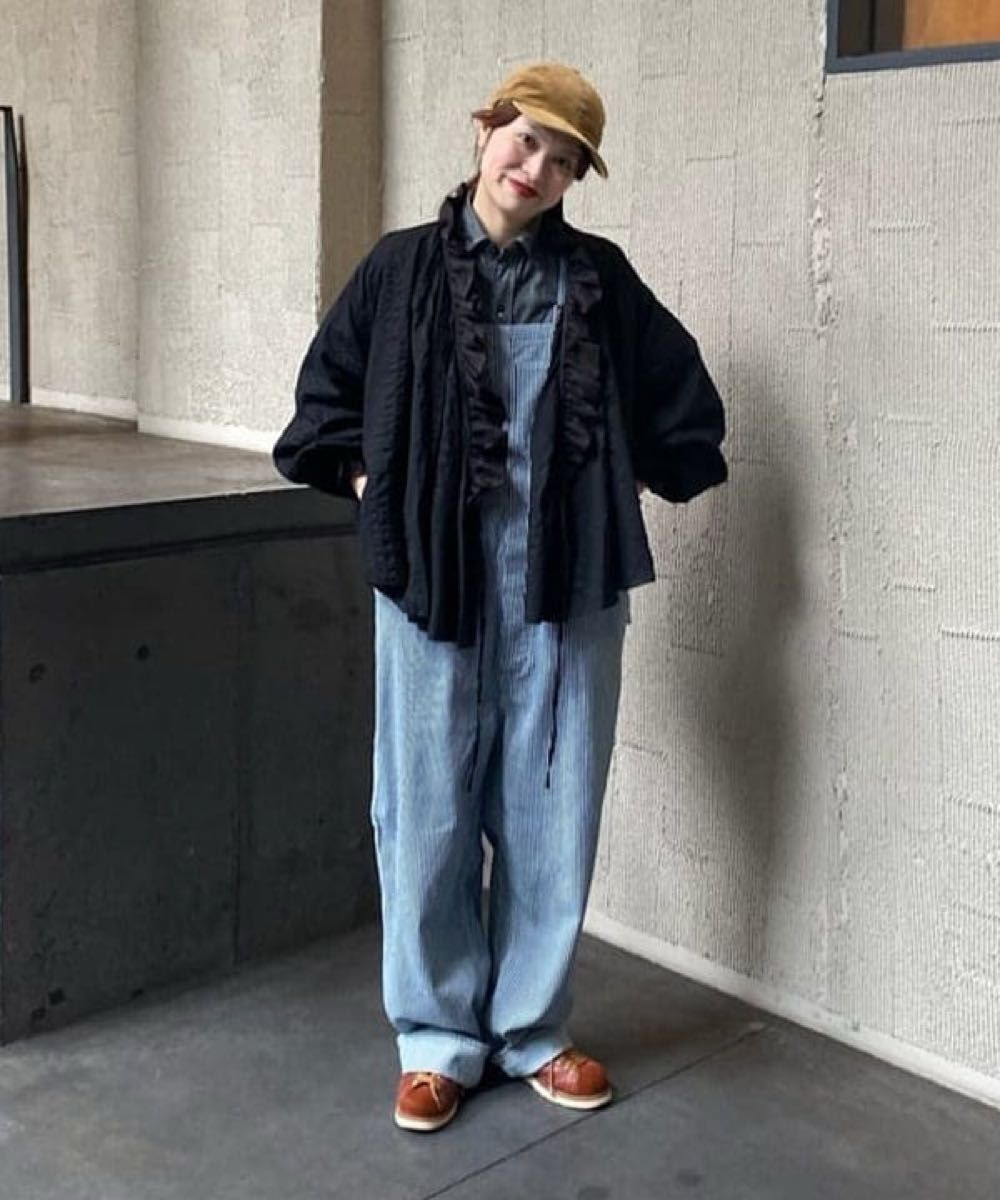 最終セール 新品 BEAMS JAPAN 別注 TORI-TO アシメフリルブラウス 日本