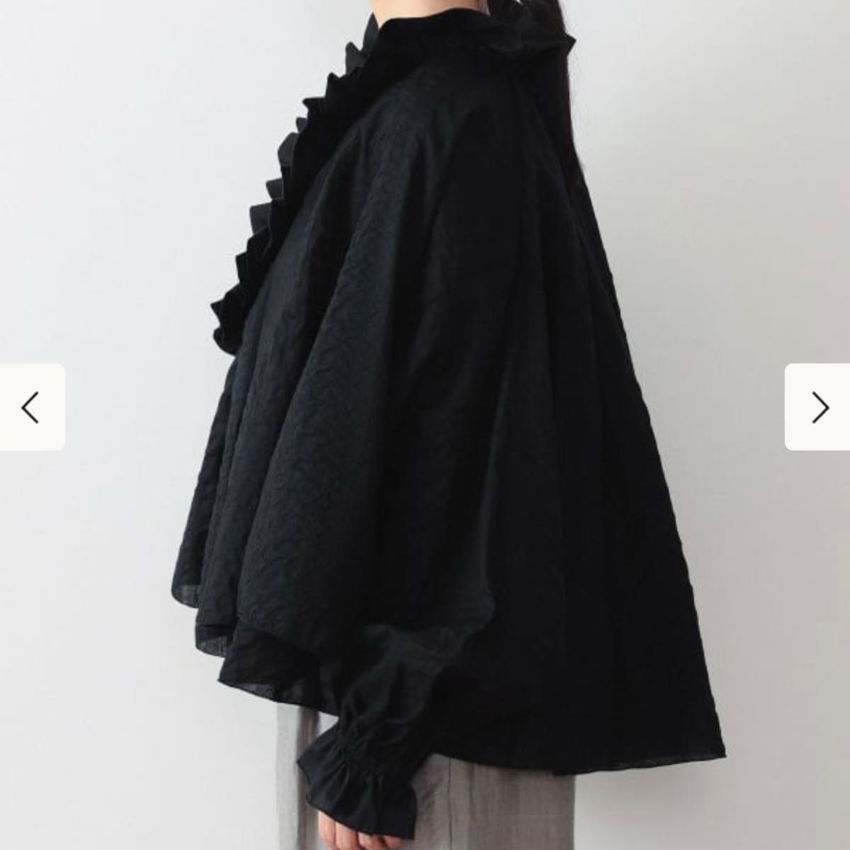 最終セール 新品 BEAMS JAPAN 別注 TORI-TO アシメフリルブラウス 日本