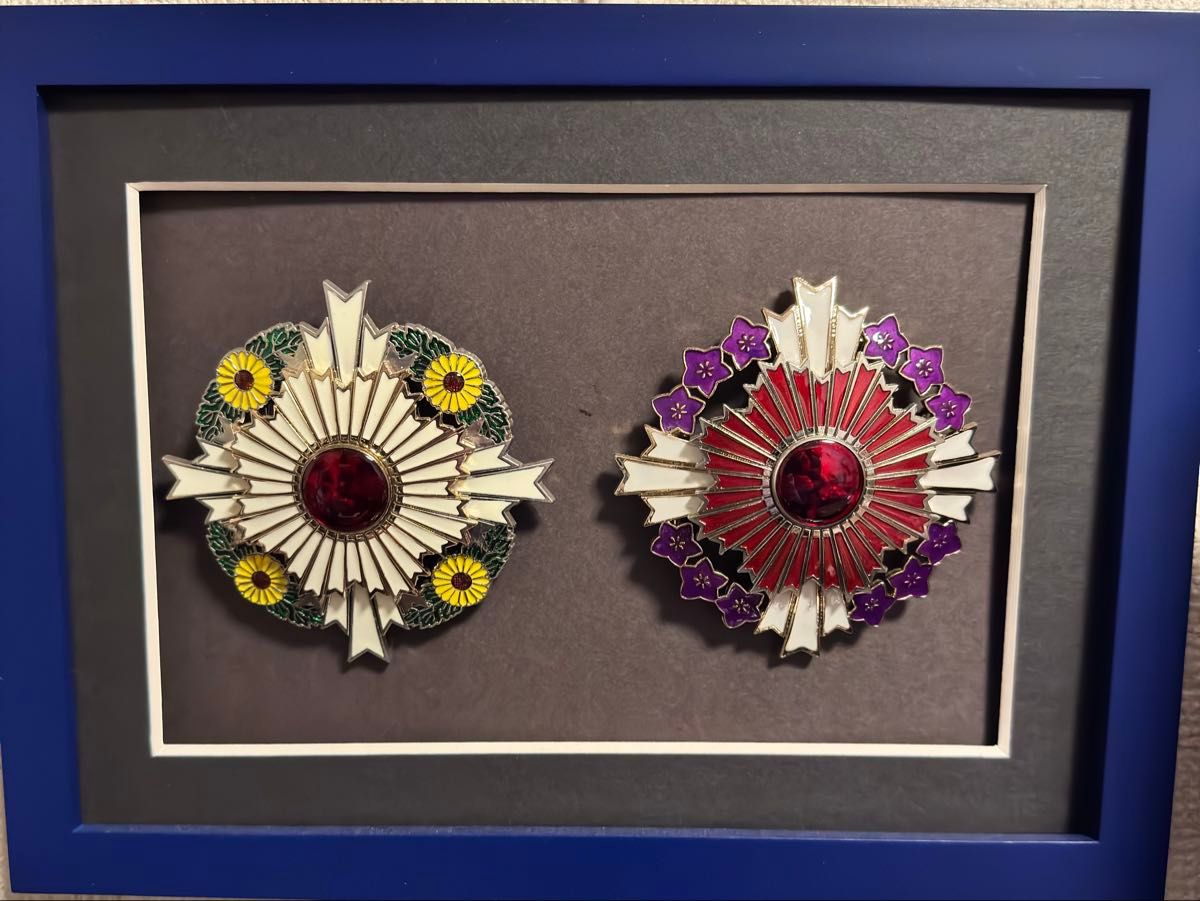 大勲位 菊花大綬章 副章」「桐花大綬章 副章」 レプリカ 複製品 セット
