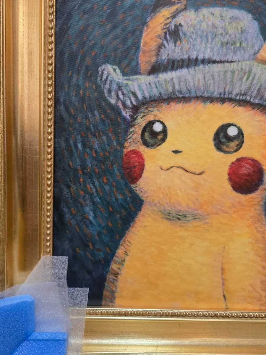 ゴッホカビゴン キャンバスアート 金枠 Sサイズ ゴッホカビゴン