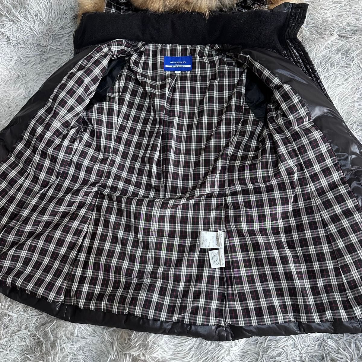 美品 BURBERRY BLUE LABEL 2way ファー ダウンジャケット｜Yahoo