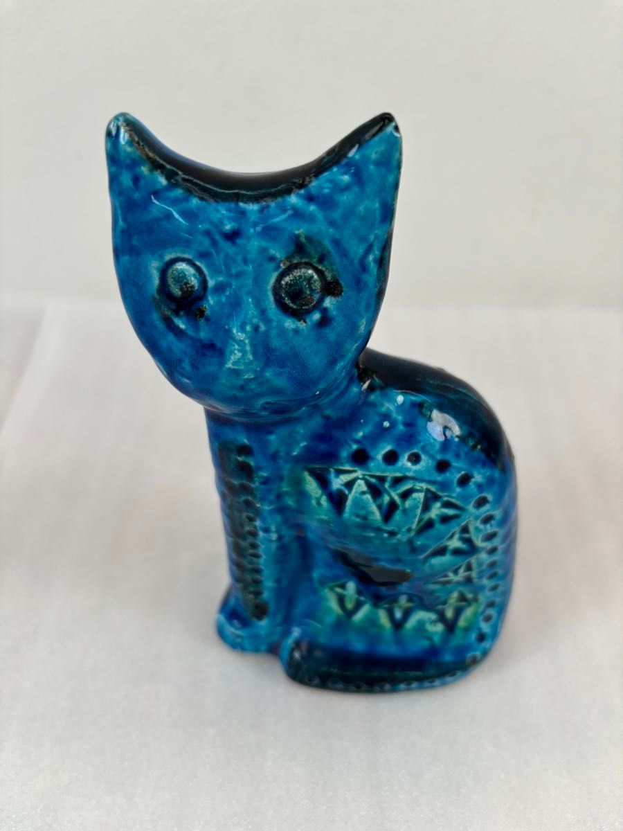 FLAVIA BITOSSI フラビア ビトッシ イタリア製 青い猫 ネコ 置物 猫