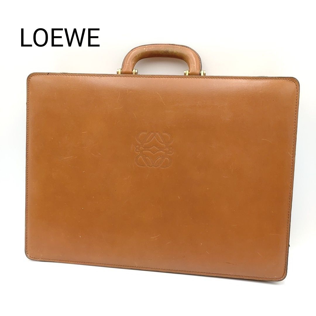 LOEWE ロエベ アタッシュケース レザー アナグラム トランク ブリーフ