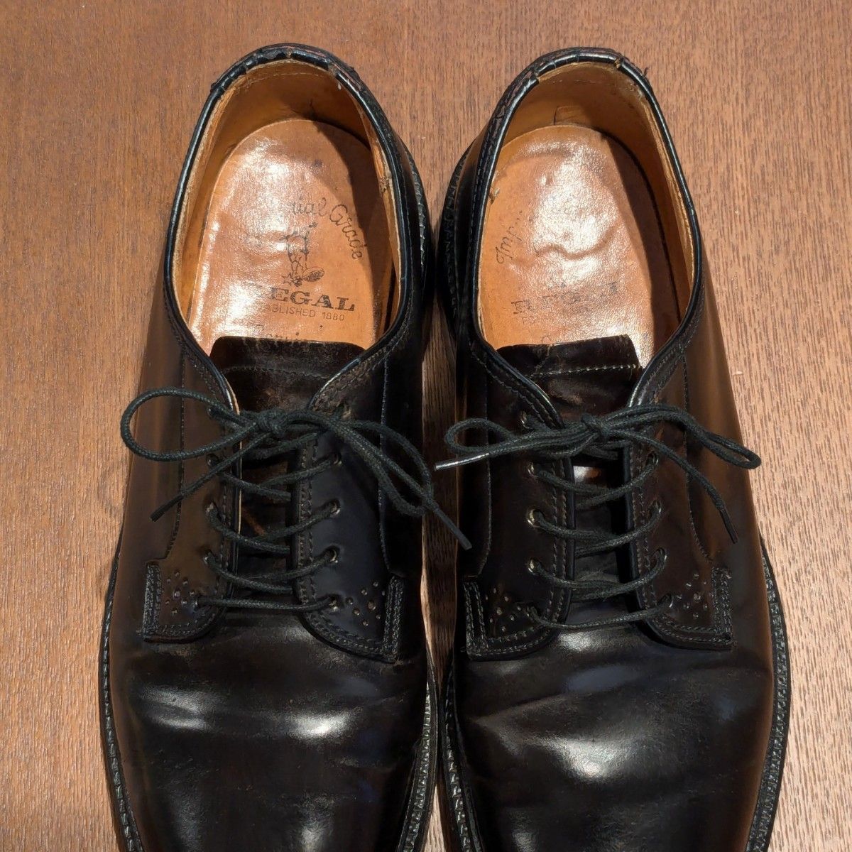 REGAL シェル コードバン 2112 25cm 旧リーガル プレーントゥ 黒