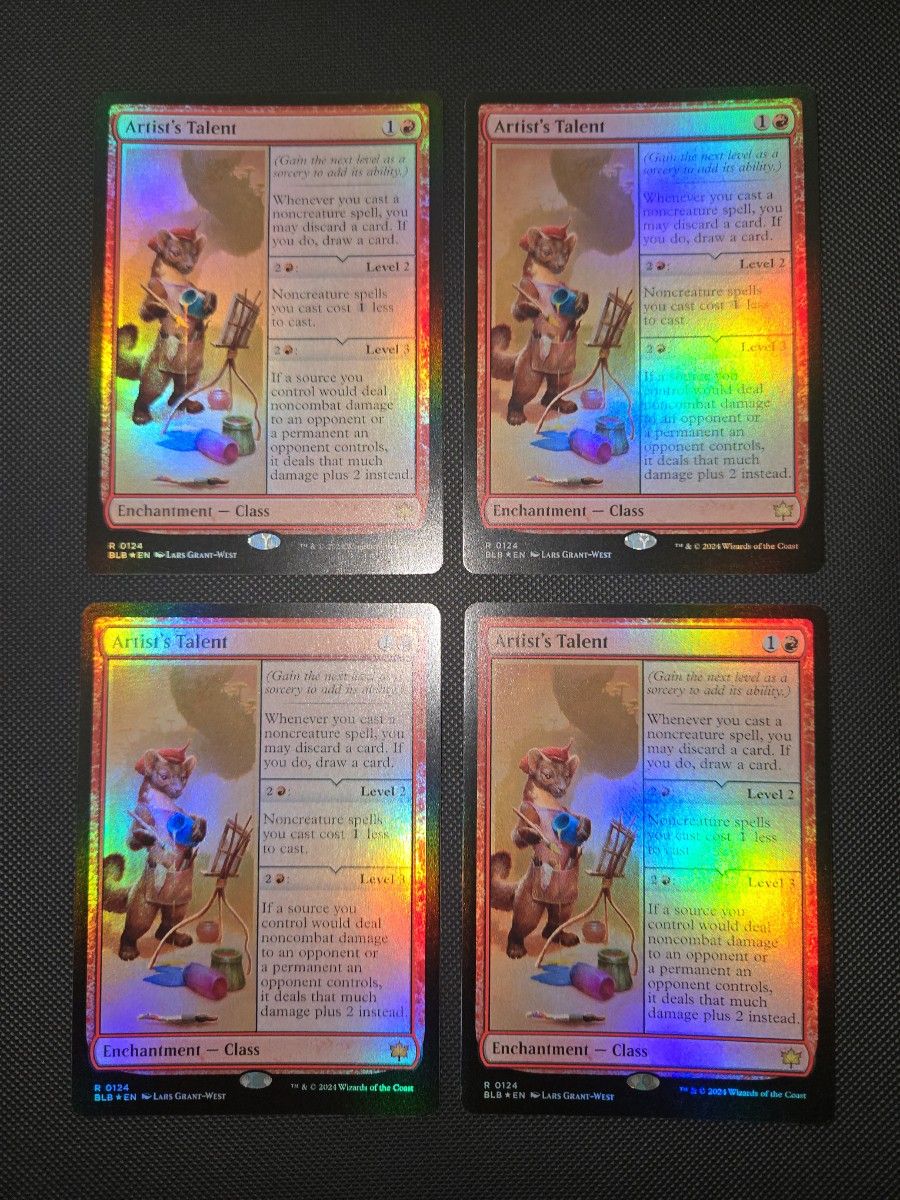 4枚セット】新品未使用【Foil】英語(124)《美術家の才能/Artist's