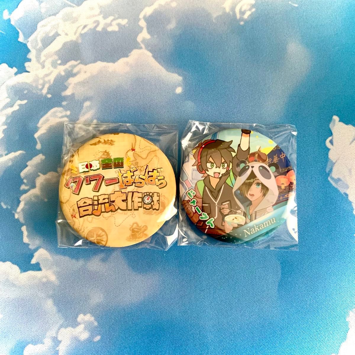 ワイテルズ 缶バッジ タワばら シークレット Nakamu シャークん ロゴ