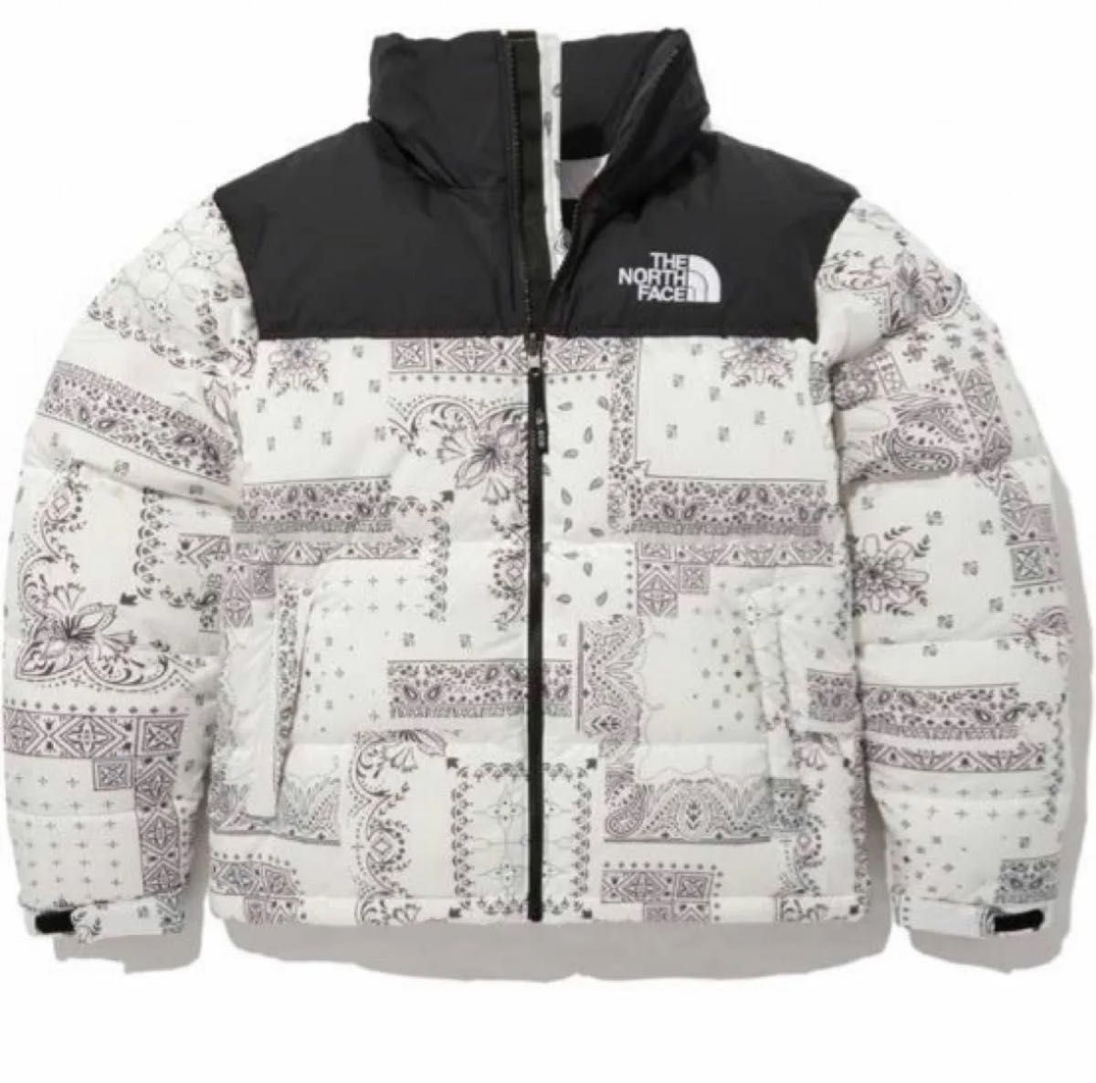 未使用 ノースフェイス バンダナ柄白 ノベルティ ヌプシ ダウン M