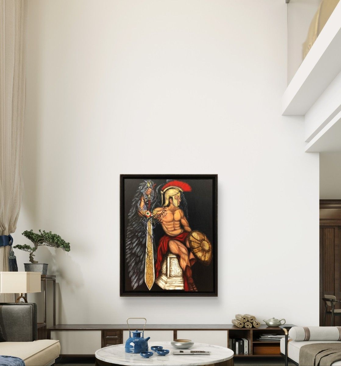 絵画展入選作】悪魔に魂を売る剣闘士 / 117×91㎝ F50 モダンアート