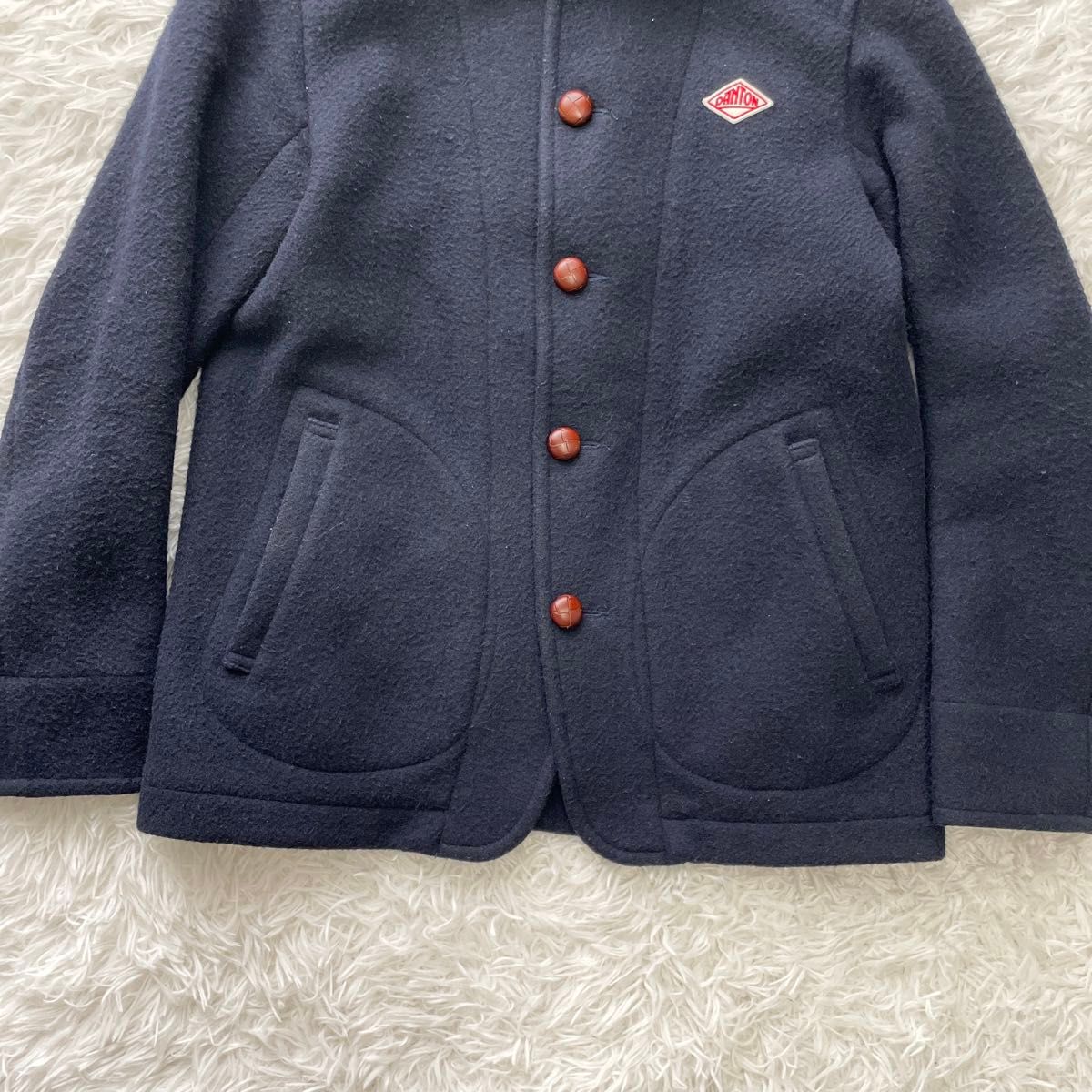 大きいサイズ40】DANTON ダントン ウールモッサジャケット ネイビー